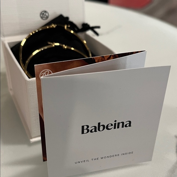 18K Gold NIB PVD Stainless Steel Oversized Hoop Earrings – 60mm - Picture 6 of 7